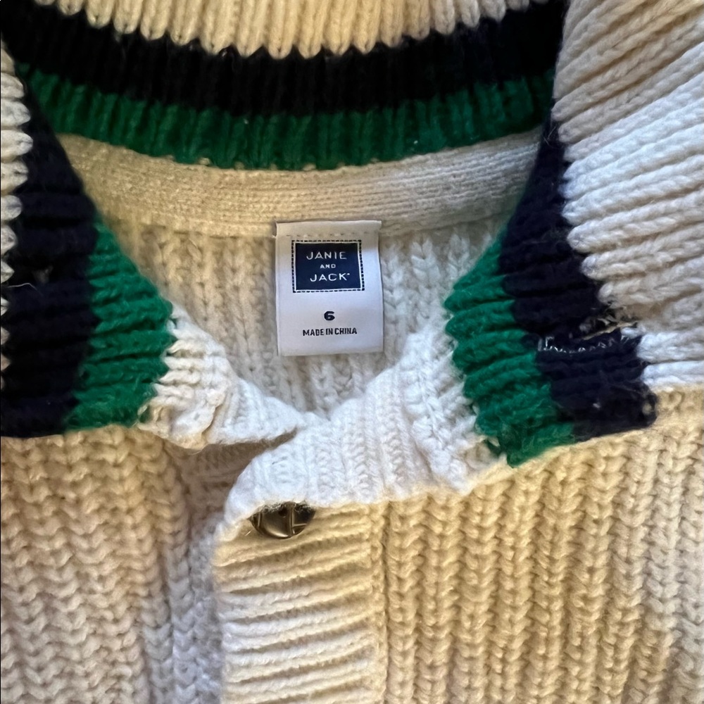 Janie and Jack sweater for Boy size 6 years in good condition